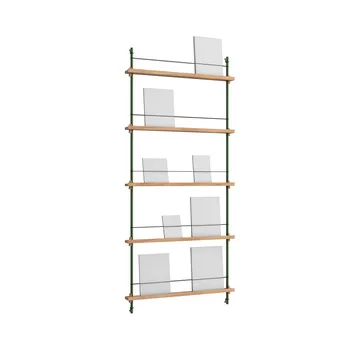 Magazine Shelving avisstativ - Eik-pine green, 85x180x7 cm, MS.180.1 - MOEBE