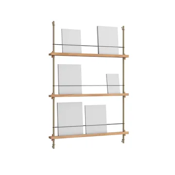 Magazine Shelving avisstativ - Eik-warm grey, 85x115x7 cm, MS.115.1 - MOEBE