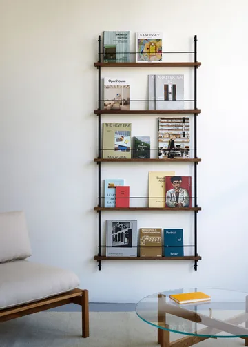Magazine Shelving avisstativ - Eik-white, 85x115x7 cm, MS.115.1 - MOEBE