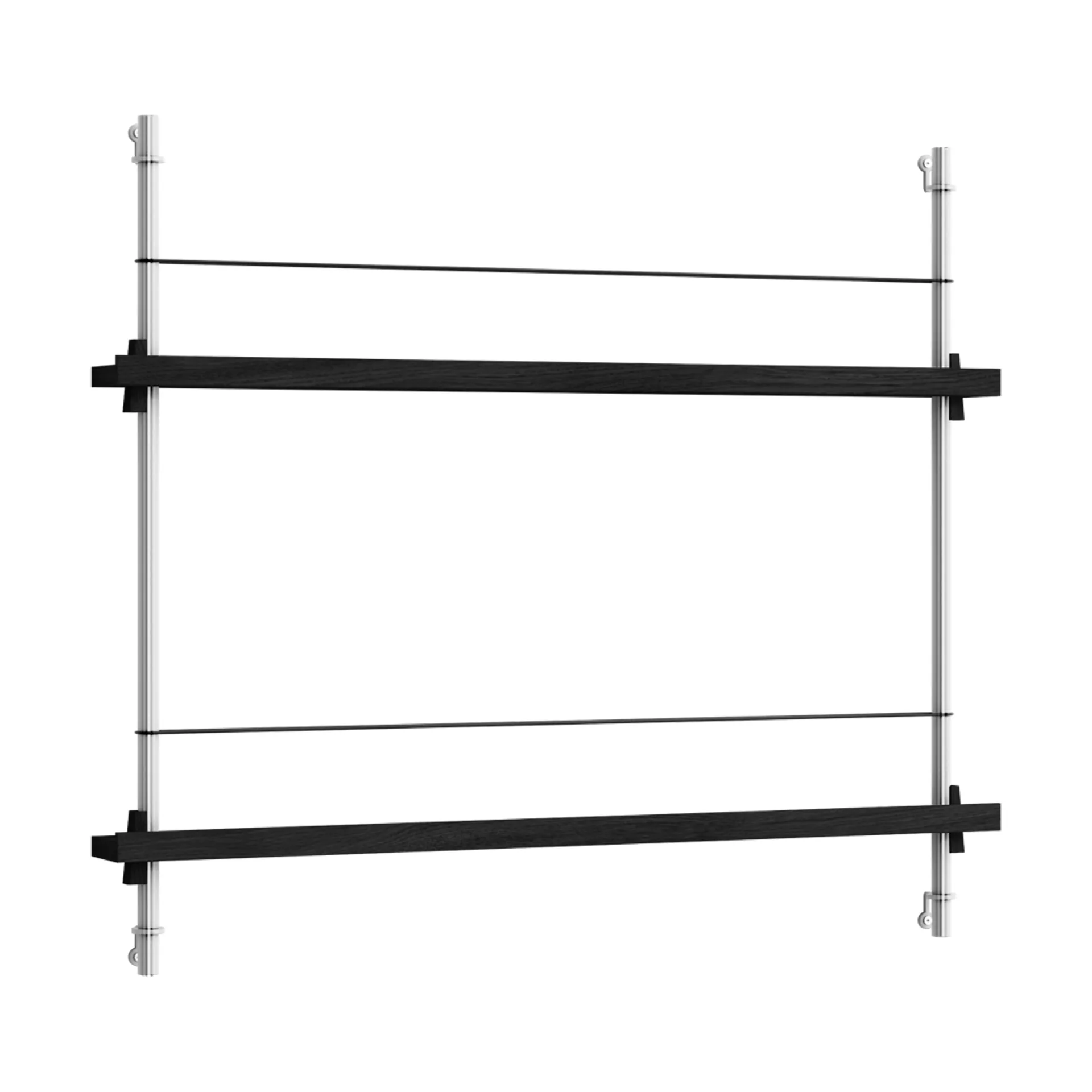 Magazine Shelving avisstativ, Svart-rustfritt stål, 85x65x7 cm, MS.65.1 MOEBE