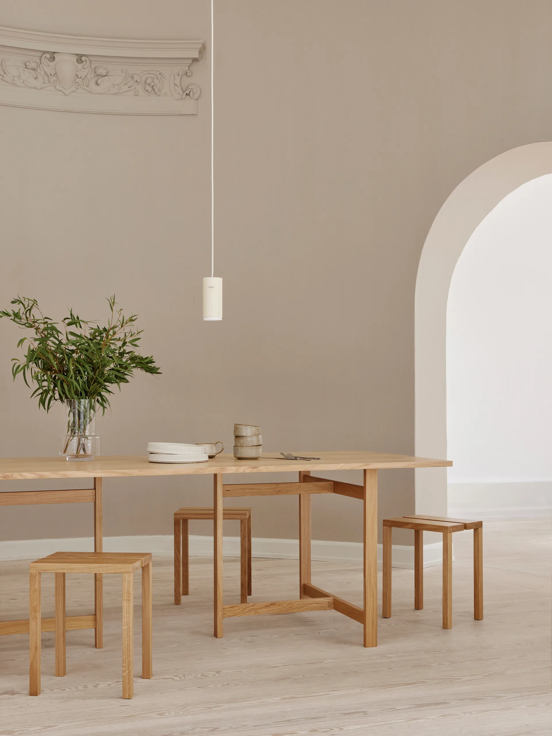 Moebe rectangular dining table spisebord 220 x 90 cm, Eik MOEBE