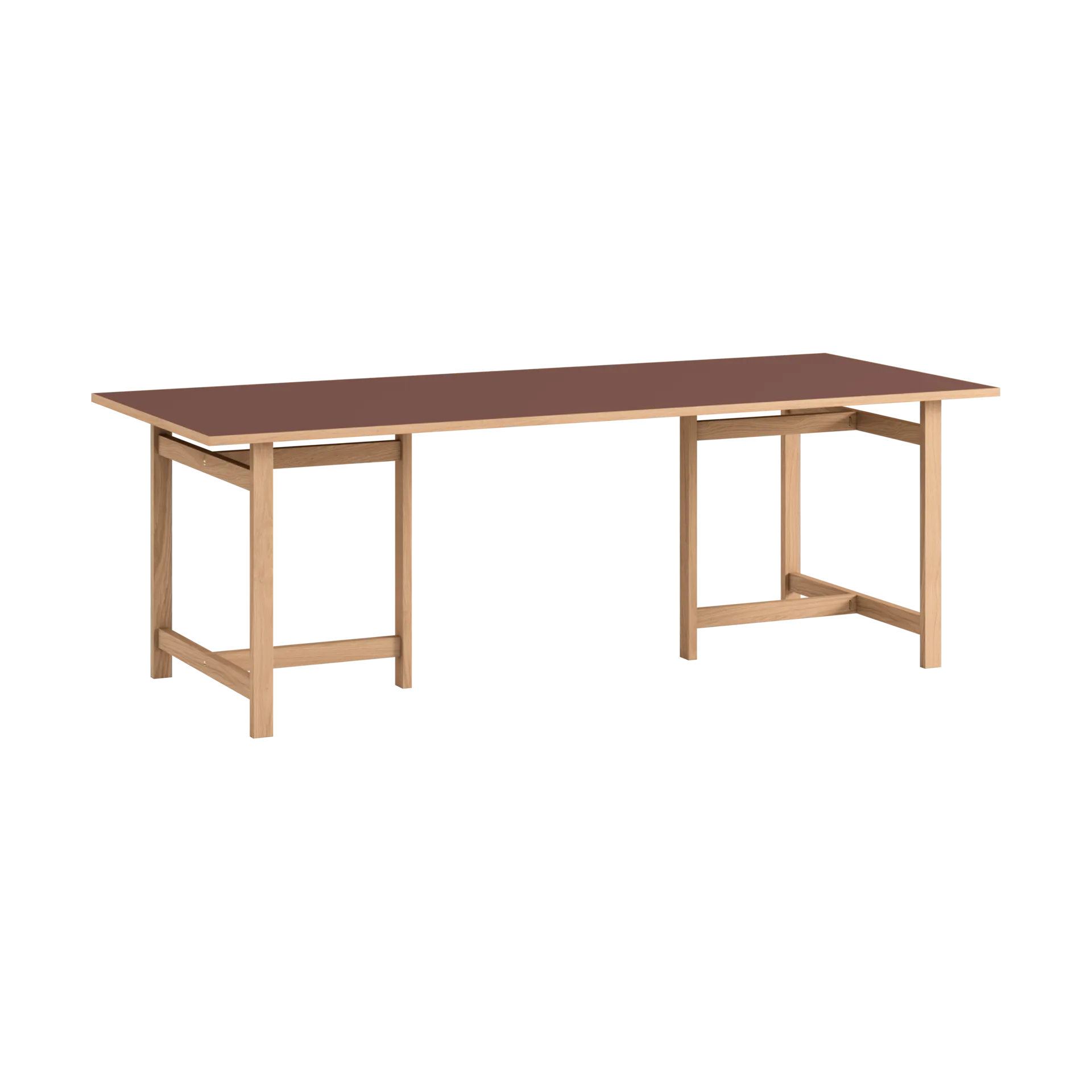 Moebe Rektangulært spisebord, Burgundy, 220x90 cm MOEBE