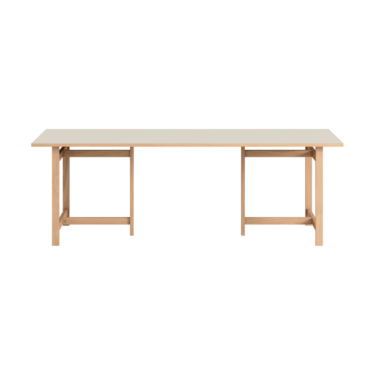 Bilde av MOEBE Moebe Rektangulært spisebord Light grey 220x90 cm