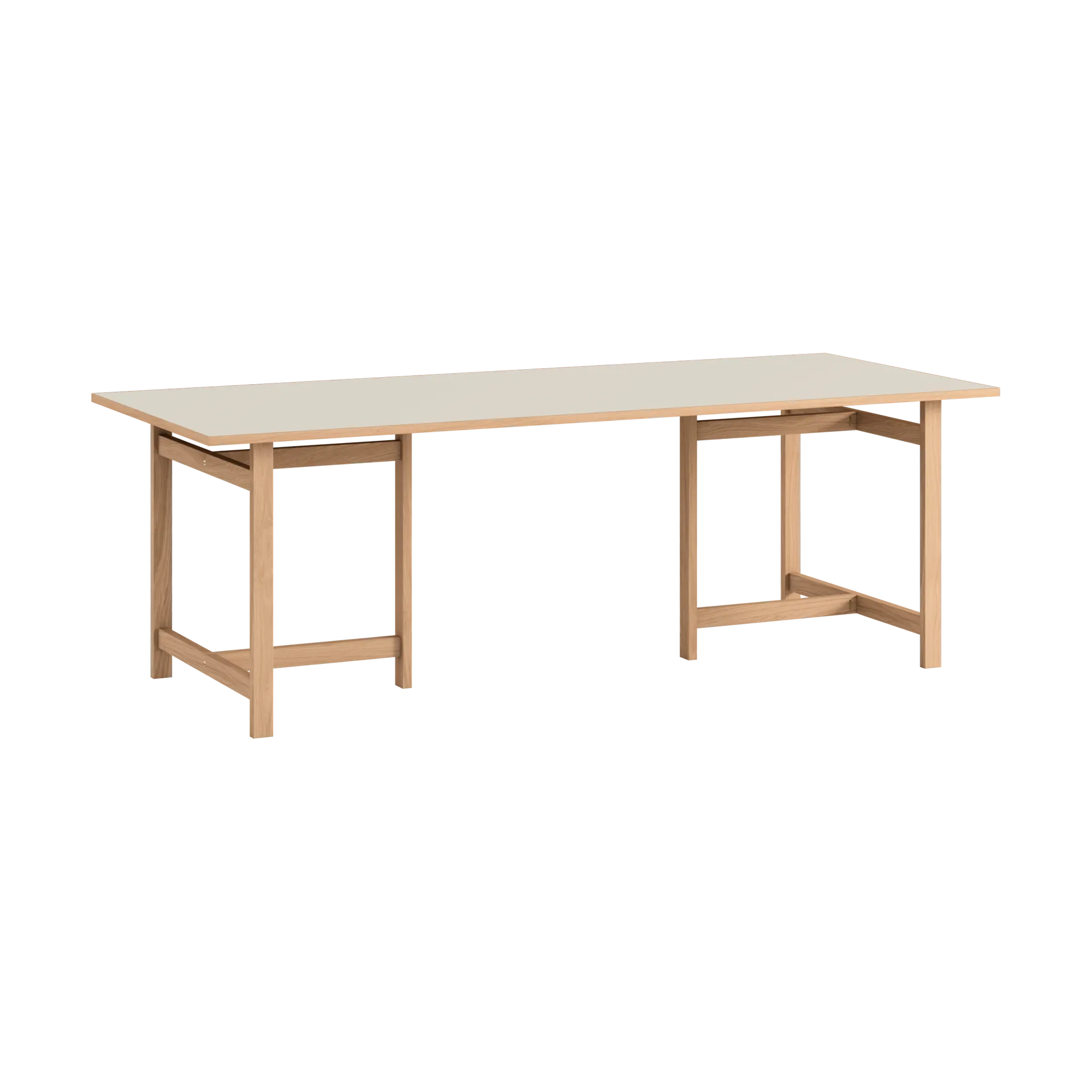 Moebe Rektangulært spisebord, Light grey, 220x90 cm MOEBE