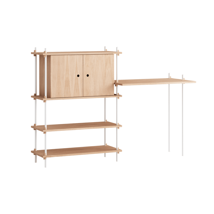 Moebe shelving system s.115.2.D - Eik-hvit - MOEBE