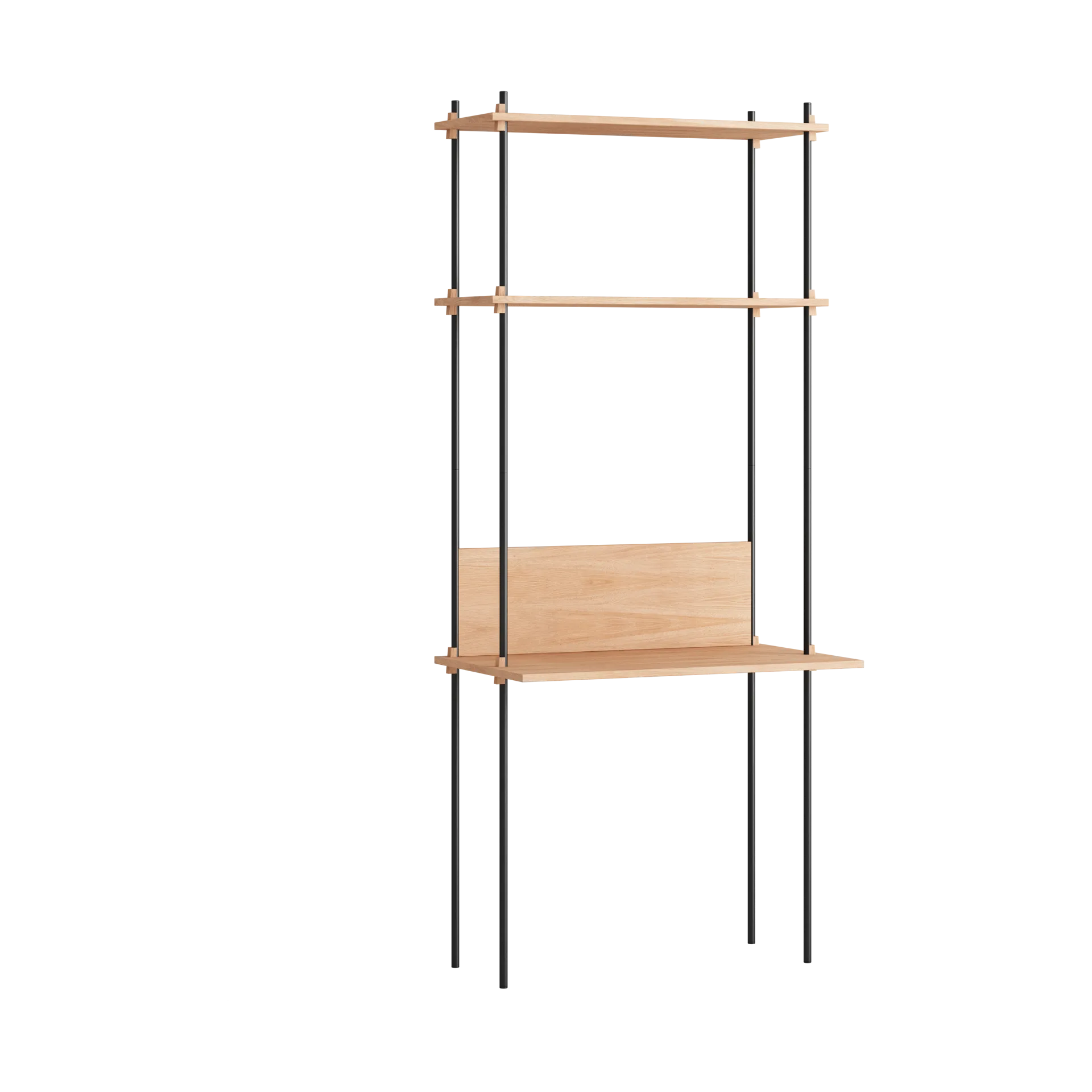 Moebe shelving system s.200.1.D, Eik-svart MOEBE