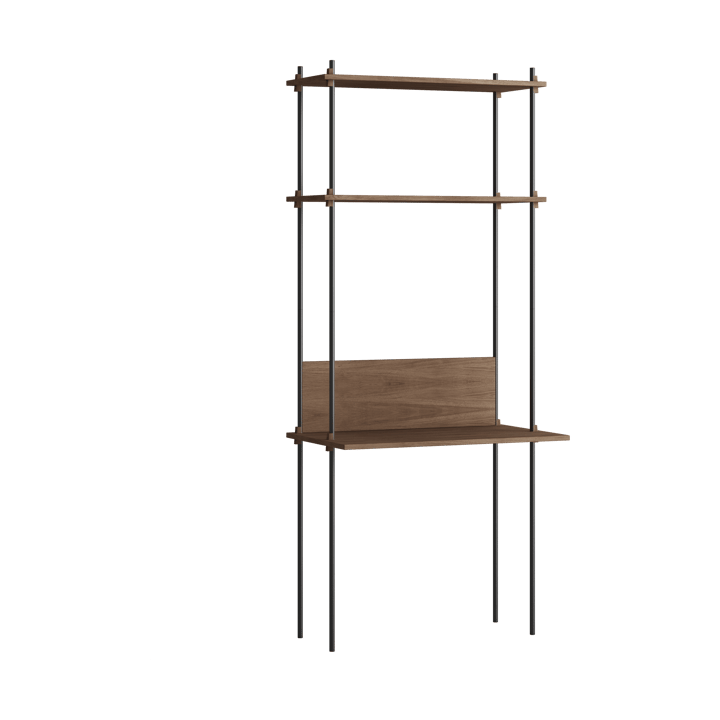 Moebe shelving system s.200.1.D - Røkt eik-svart - MOEBE