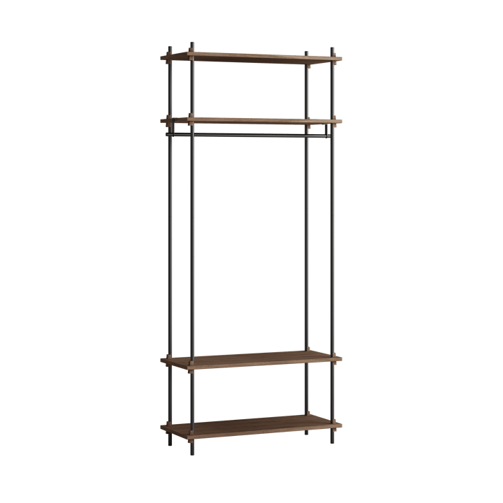 Moebe shelving system s.200.1.F - Røkt eik-svart - MOEBE