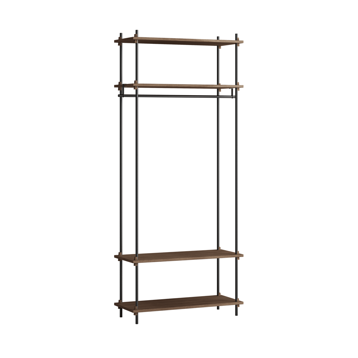 MOEBE Moebe shelving system s.200.1.F Røkt eik-svart