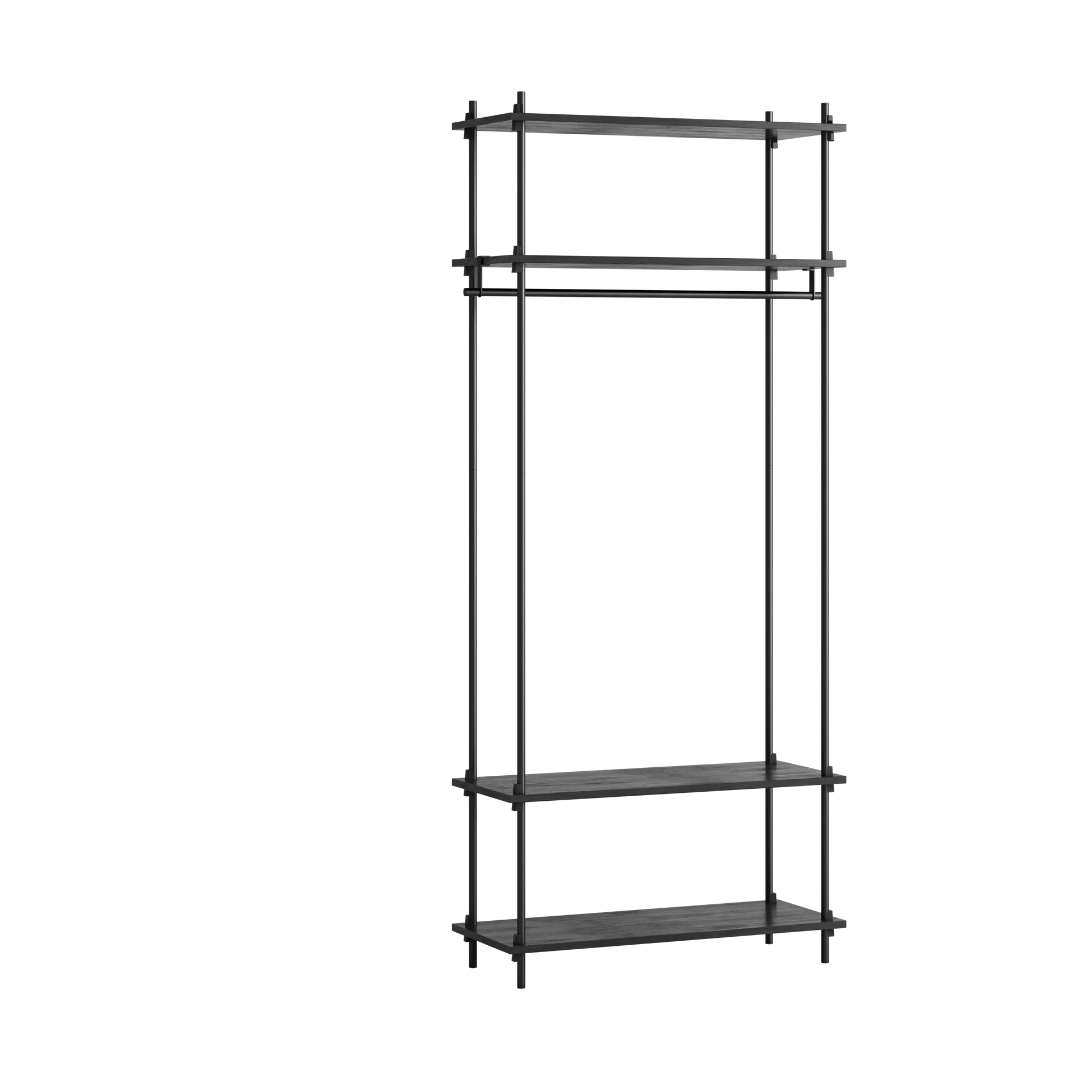 Moebe shelving system s.200.1.F, Sort MOEBE