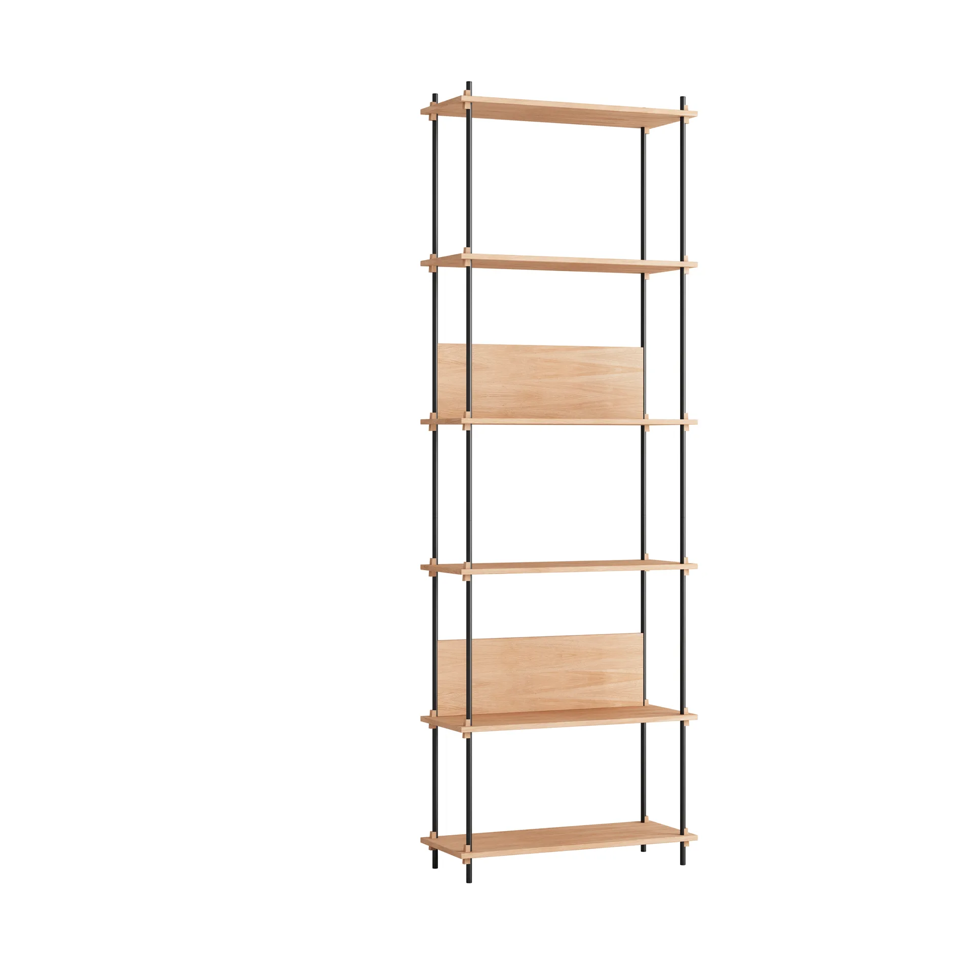 Moebe shelving system s.255.1.A, Eik-svart MOEBE
