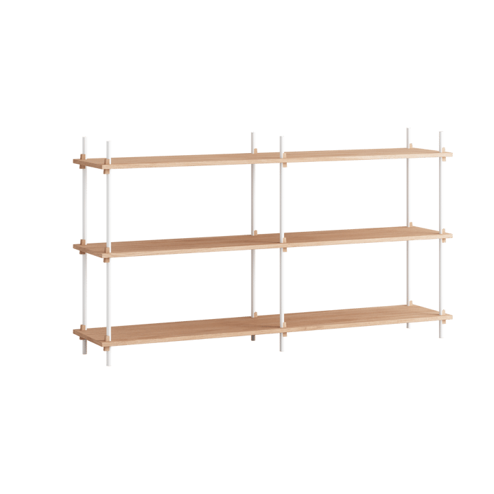 Moebe shelving system s.85.2.B - Eik-hvit - MOEBE