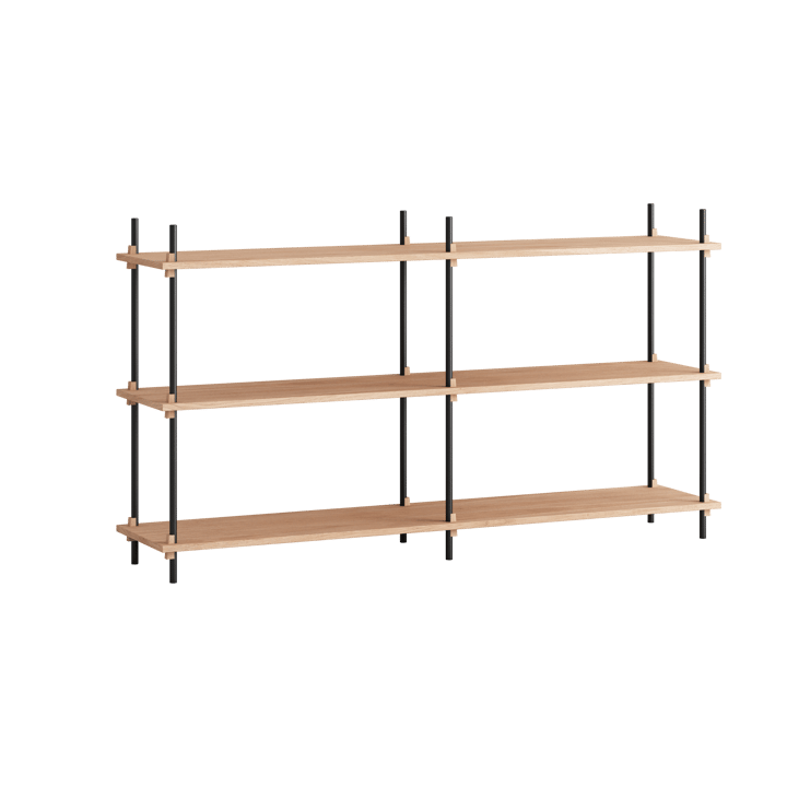 Moebe shelving system s.85.2.B - Eik-svart - MOEBE