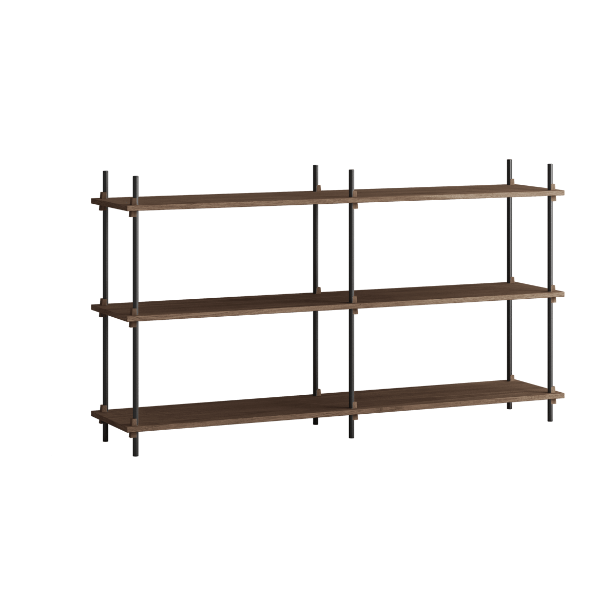 MOEBE Moebe shelving system s.85.2.B Røkt eik-svart