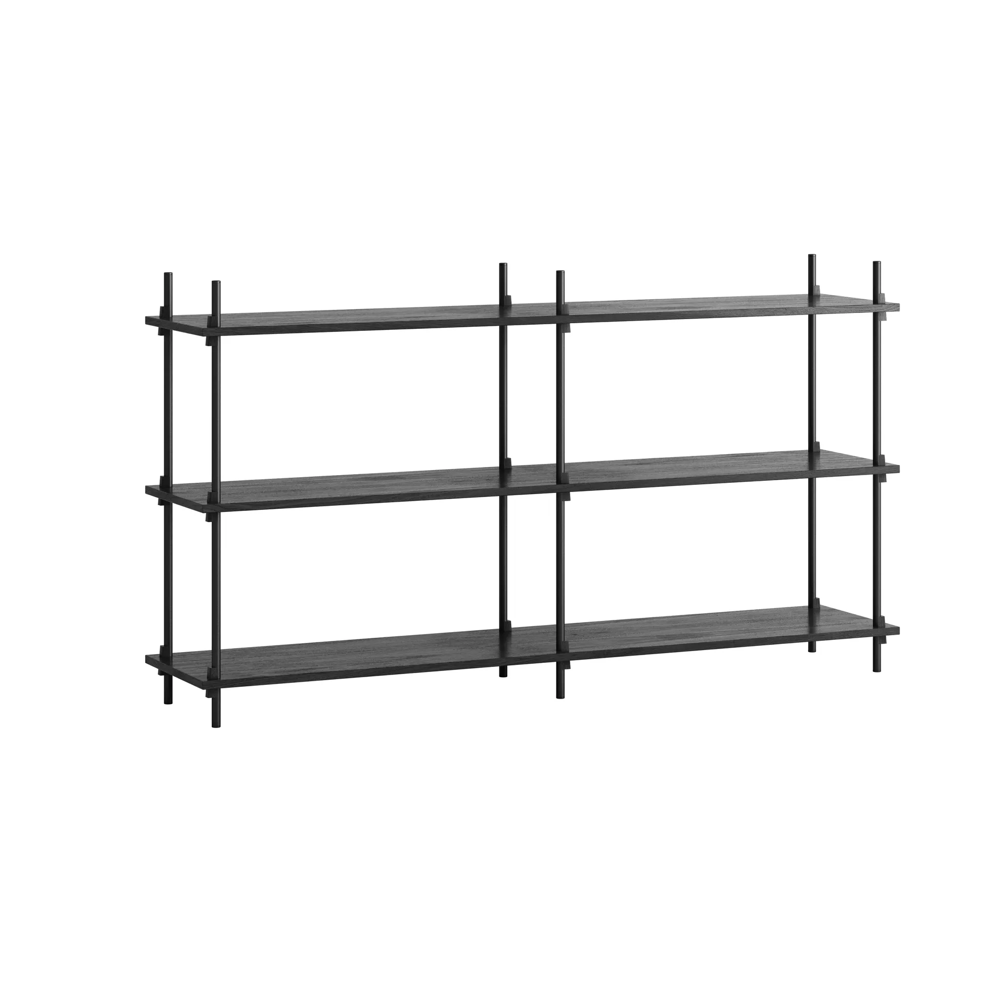 Moebe shelving system s.85.2.B, Sort MOEBE