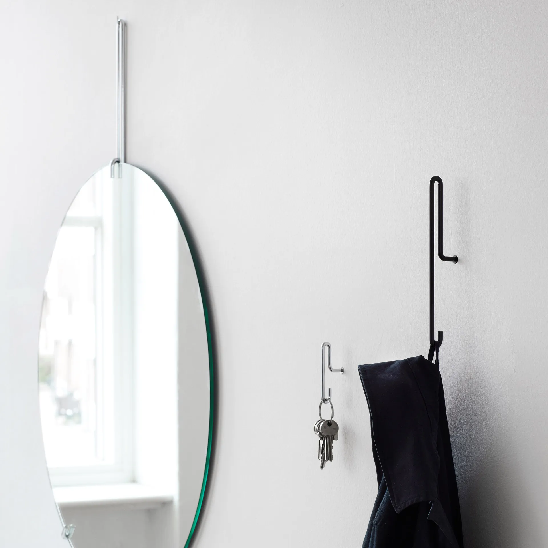 Moebe veggknagg small 2-stk., Krom MOEBE