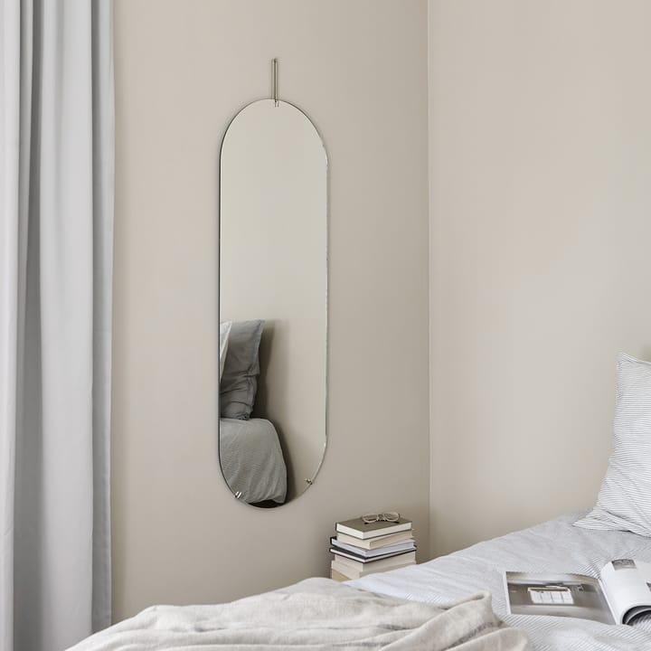 Moebe veggspeil 133 cm, Stainless steel MOEBE
