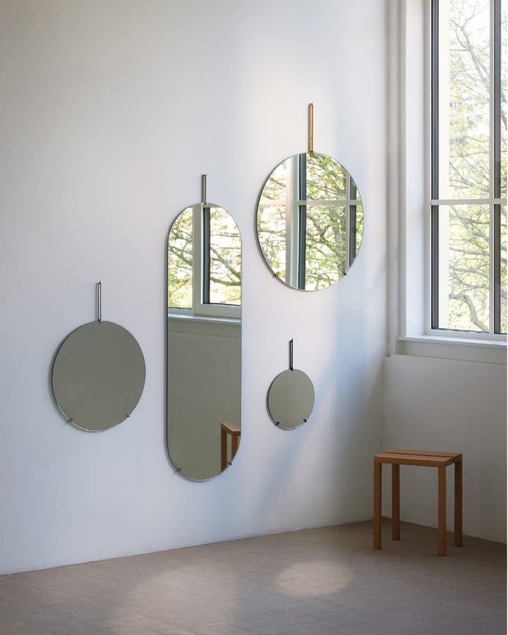 Moebe veggspeil Ø70 cm, Stainless steel MOEBE