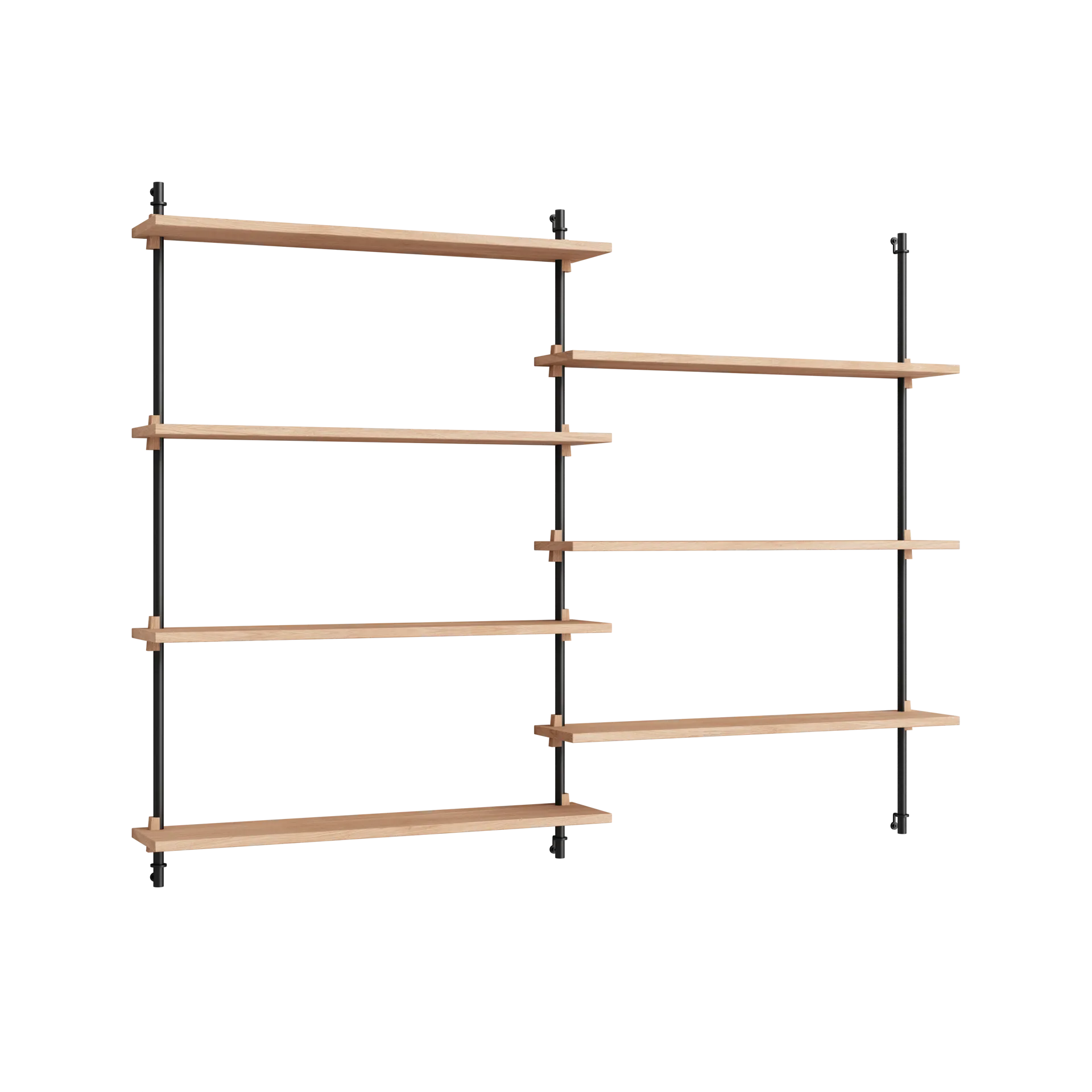 Moebe wall shelving ws.115.2, Eik-svart MOEBE