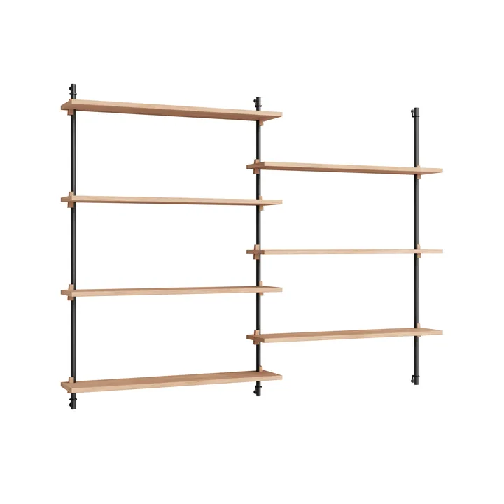 Moebe wall shelving ws.115.2 - Eik-svart - MOEBE