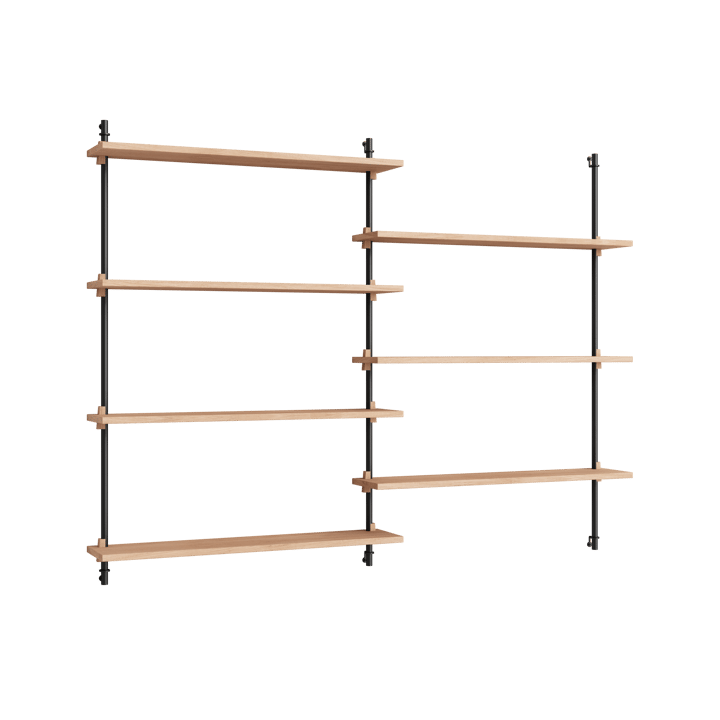 Moebe wall shelving ws.115.2.B - Eik-svart - MOEBE