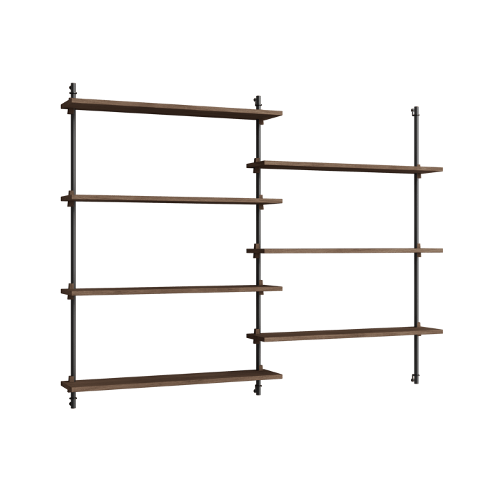 Moebe wall shelving ws.115.2.B - Røkt eik-svart - MOEBE