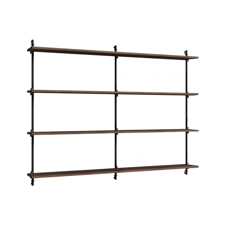 Moebe wall shelving ws.115.2.B - Røkt eik-svart - MOEBE