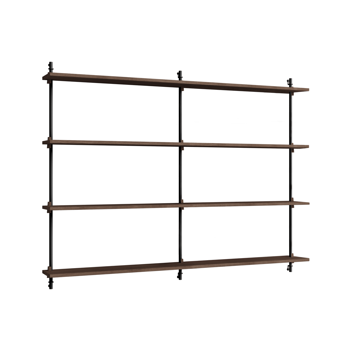 Moebe wall shelving ws.115.2.B Røkt eik-svart | Skandinavisk Design | Hyller & Hyllesystem | Brun