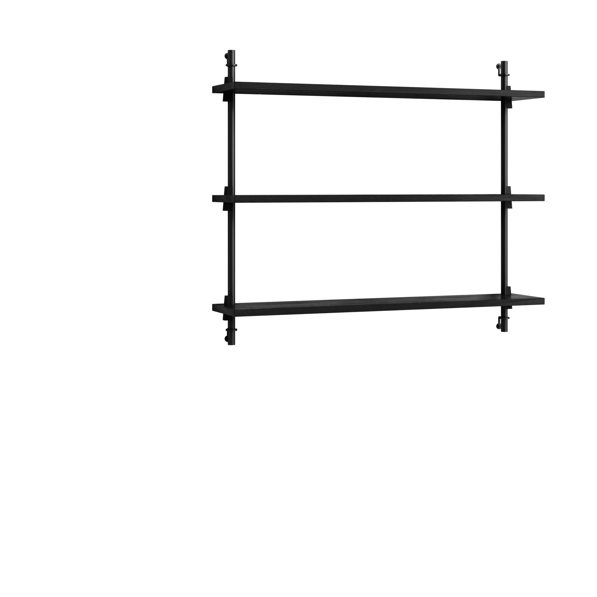 Moebe wall shelving ws.65.1, Sort MOEBE