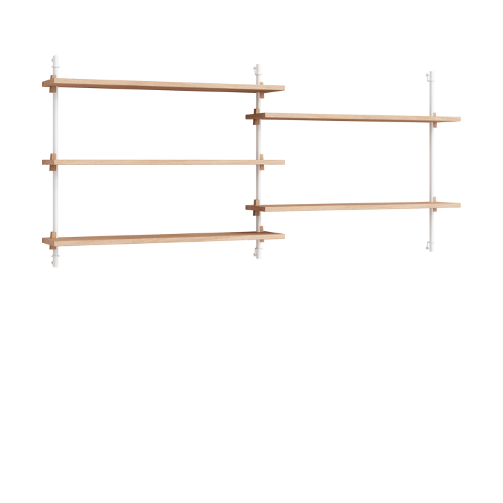 Moebe wall shelving ws.65.2.B - Eik-hvit - MOEBE