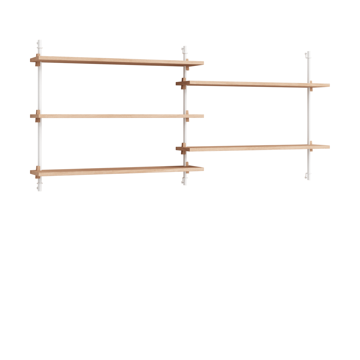 MOEBE Moebe wall shelving ws.65.2.B Eik-hvit