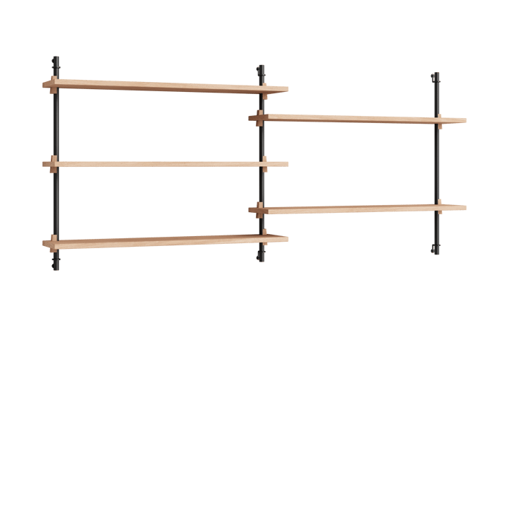 Moebe wall shelving ws.65.2.B - Eik-svart - MOEBE