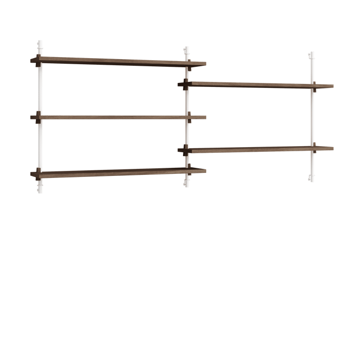Moebe wall shelving ws.65.2.B - Røkt eik-hvit - MOEBE