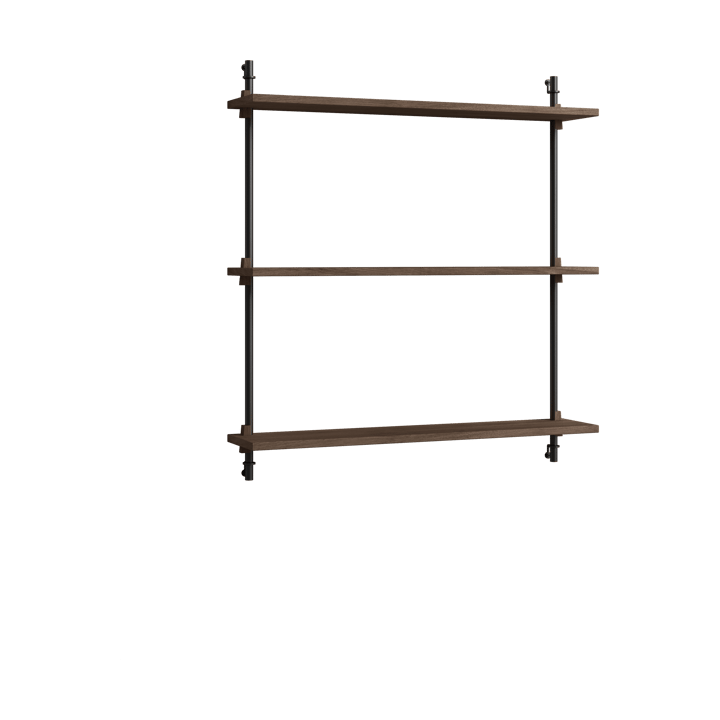 Moebe wall shelving ws.85.1 - Røkt eik-svart - MOEBE