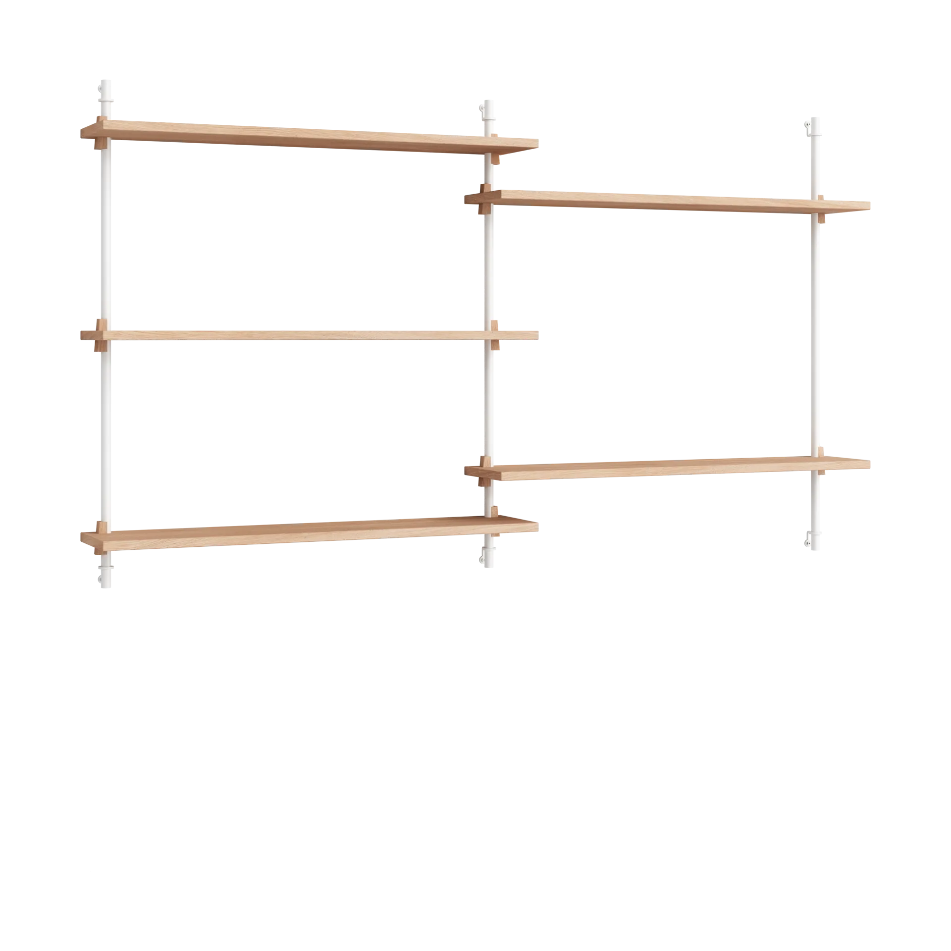 Moebe wall shelving ws.85.2.B, Eik-hvit MOEBE