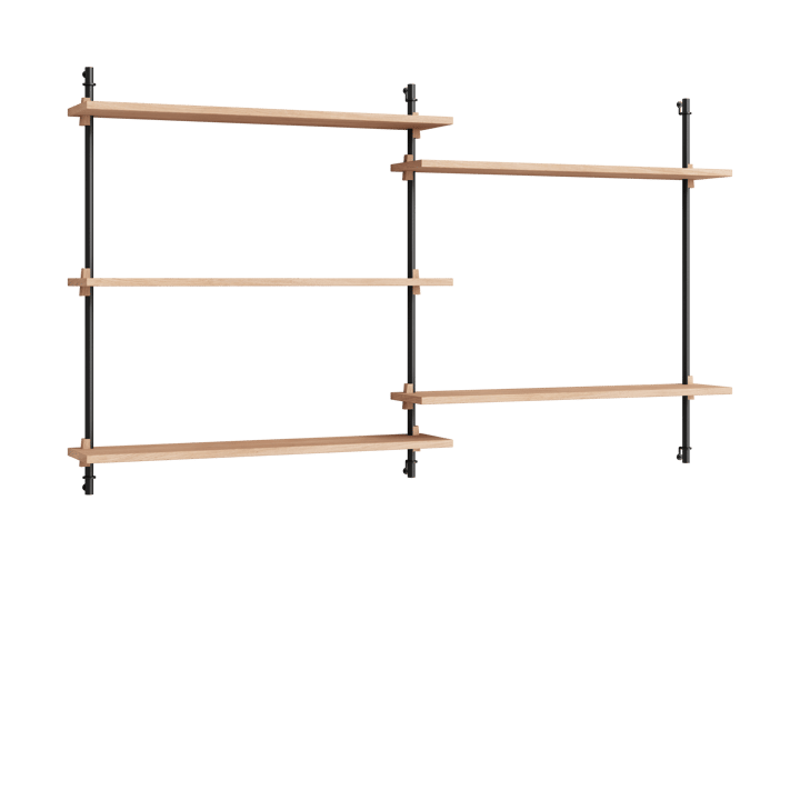 Moebe wall shelving ws.85.2.B - Eik-svart - MOEBE