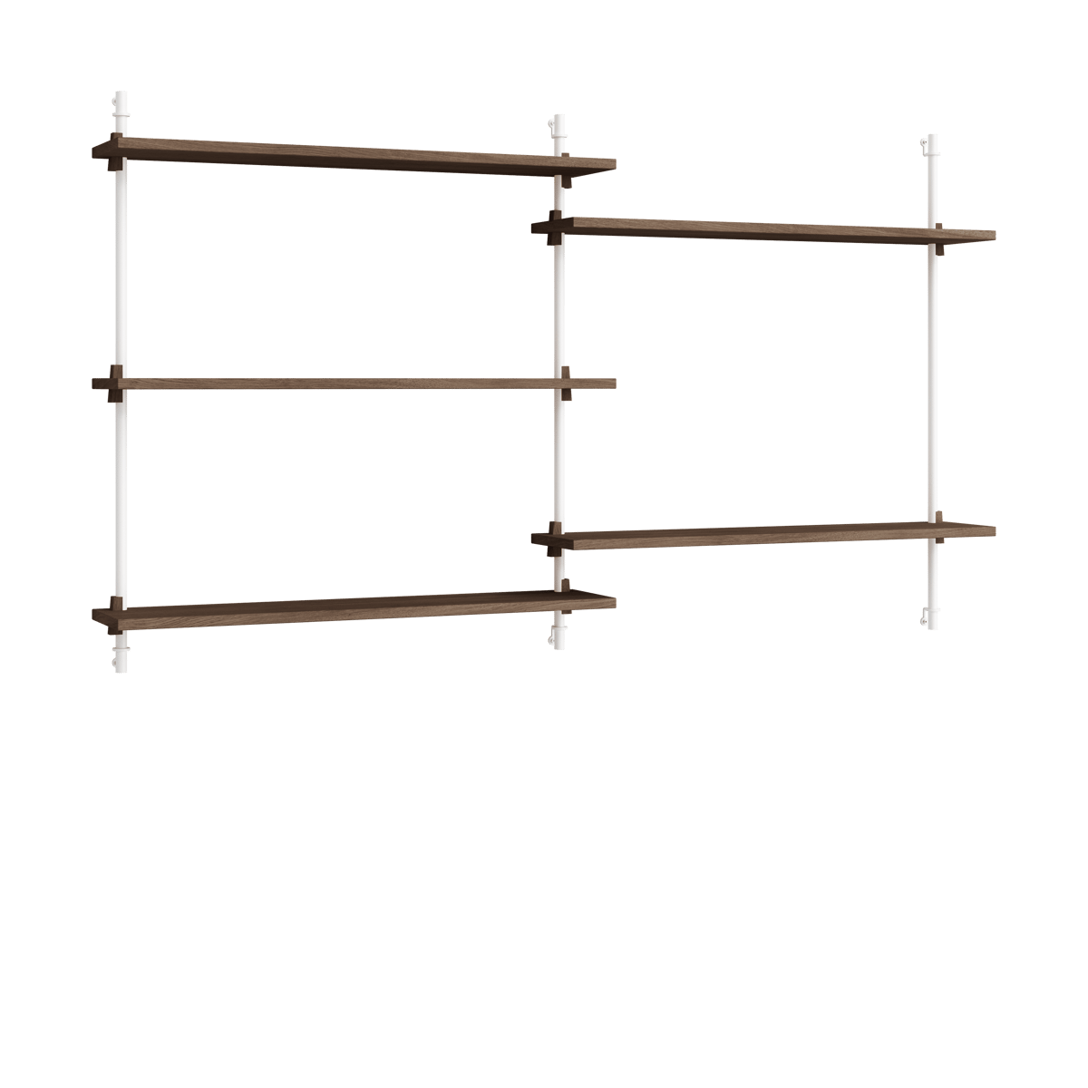 MOEBE Moebe wall shelving ws.85.2.B Røkt eik-hvit