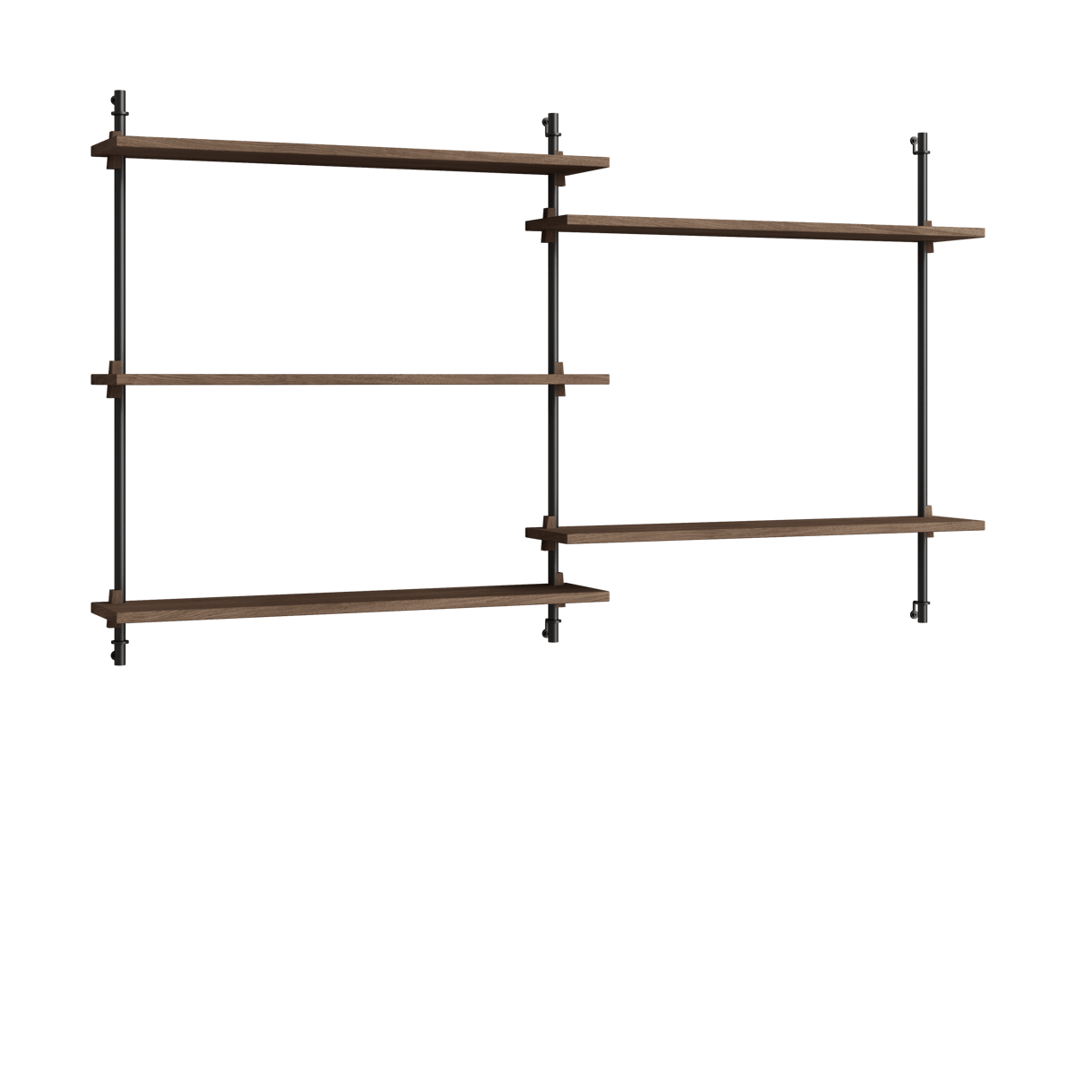 MOEBE Moebe wall shelving ws.85.2.B Røkt eik-svart