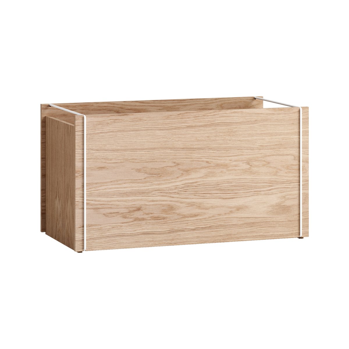 MOEBE Oppbevaringsboks eik 33 x 60 cm Wood, white