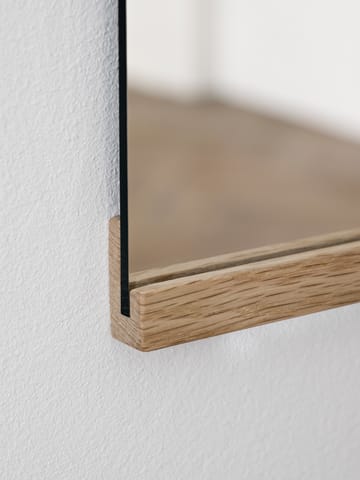 Rektangulært veggspeil 30 x 40 cm - Oak - MOEBE