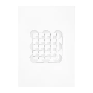 Relief kunstverk circles & squares 14,8 x 21 cm - Off White - MOEBE