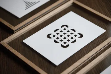 Relief kunstverk circles & squares 14,8 x 21 cm - Off White - MOEBE