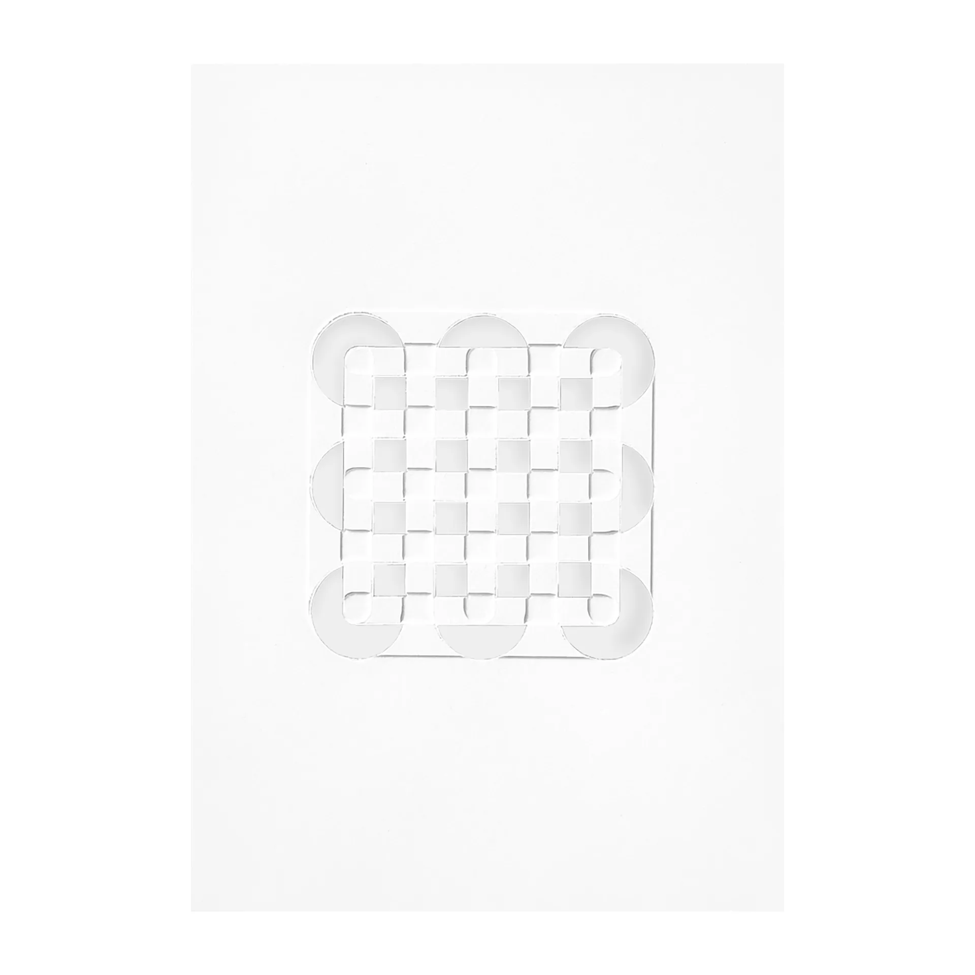 Relief kunstverk circles & squares 21 x 29,7 cm, Off White MOEBE