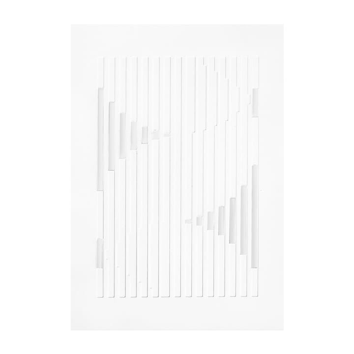 Relief kunstverk organic lines 14,8 x 21 cm - Off White - MOEBE