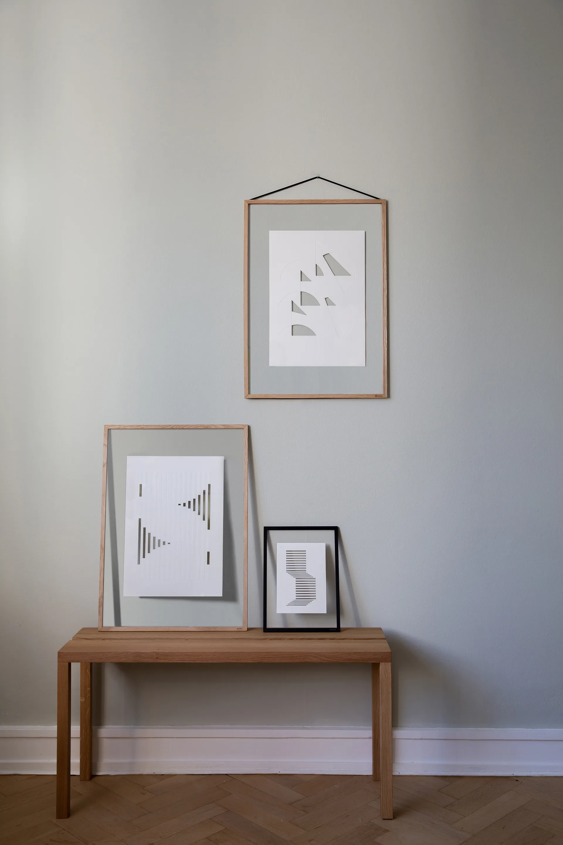 Relief kunstverk shifted lines 14,8 x 21 cm, Off White MOEBE