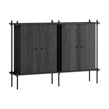 Shelving System Cabinet skap - Black, 163x115x35 cm, S.115.2.E - MOEBE
