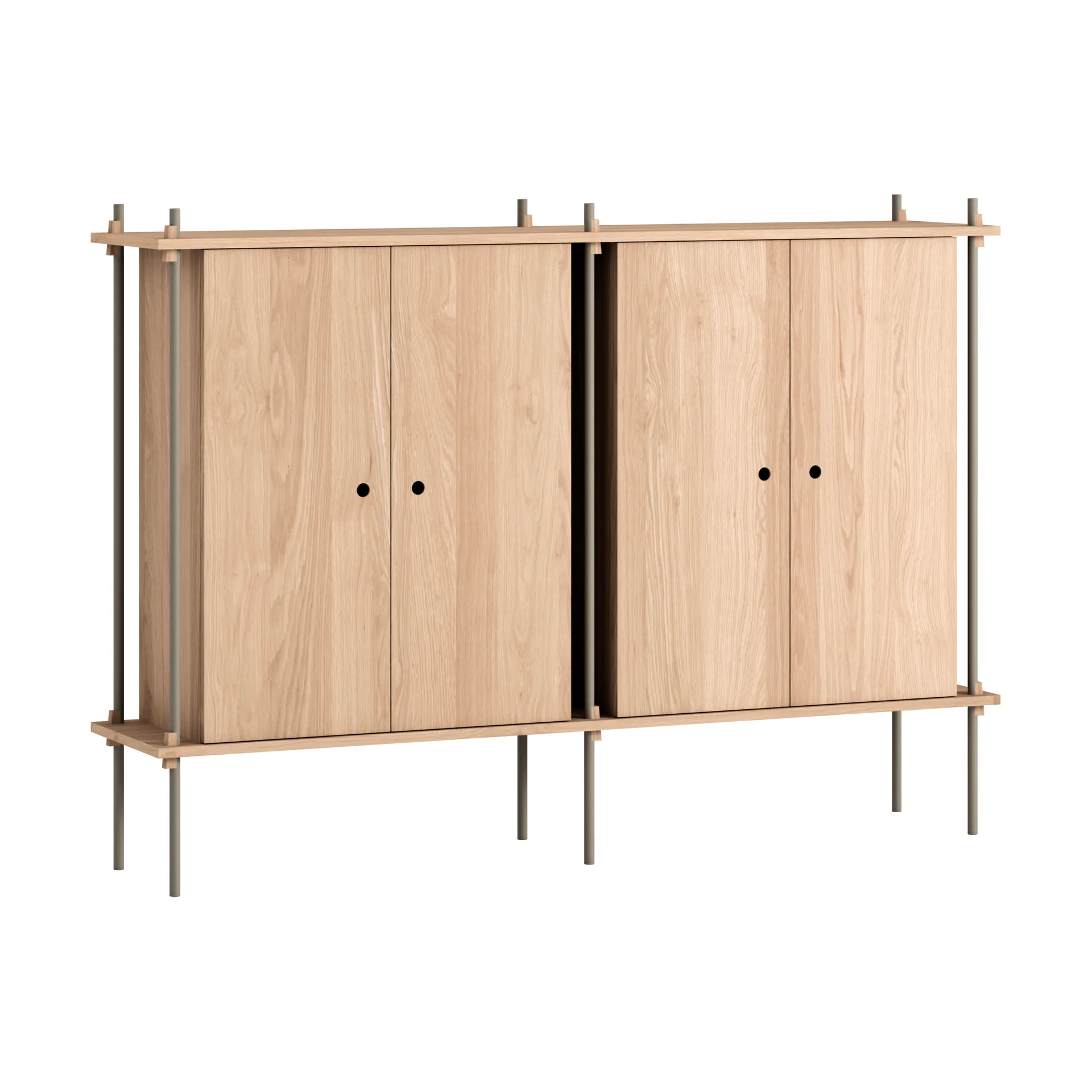 Shelving System Cabinet skap, Eik-warm grey, 163x115x35 cm, S.115.2.E MOEBE