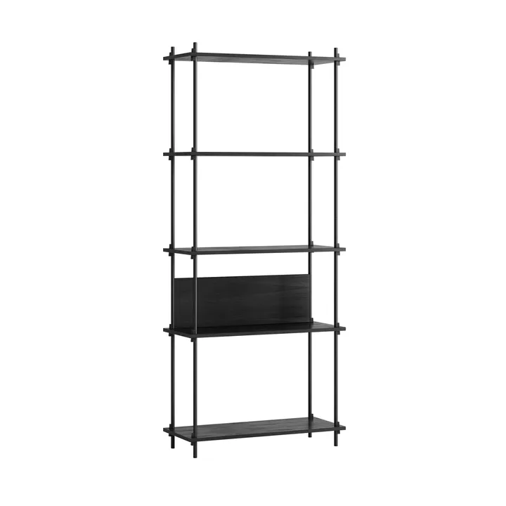 Shelving System classic hylle - Black, 86x200x35 cm, S.200.1.A - MOEBE