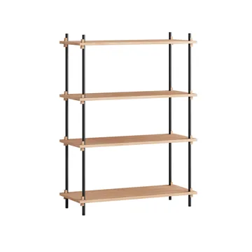 Shelving System classic hylle - Eik-black, 86x115x35 cm, S.115.1.A - MOEBE