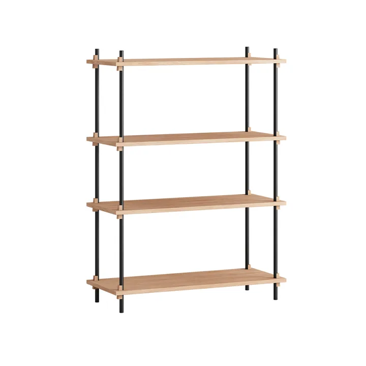 Shelving System classic hylle - Eik-black, 86x115x35 cm, S.115.1.A - MOEBE